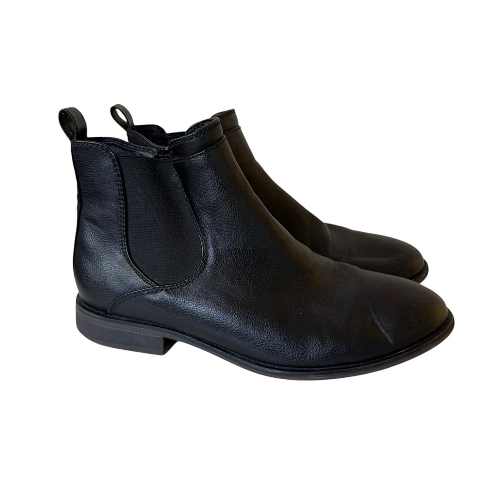 Frye & Co Women's Black Michael Chelsea Boots Size 8.5M Vegan Leather Minimalist